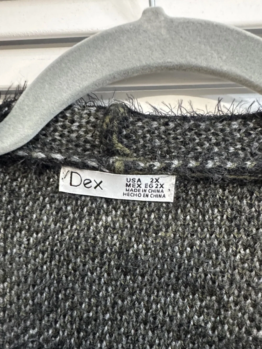 Dex Heathered Olive & Black Knit Cardigan - Picture 2 of 2